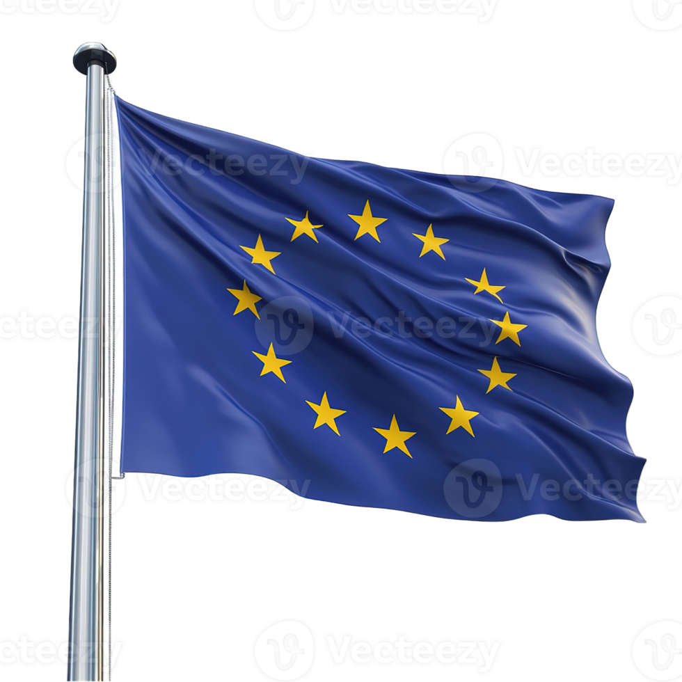 Waving Flag of the European Union png