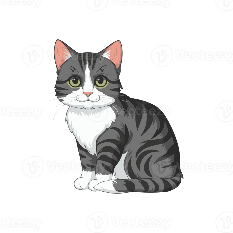 cat sitting on the ground png