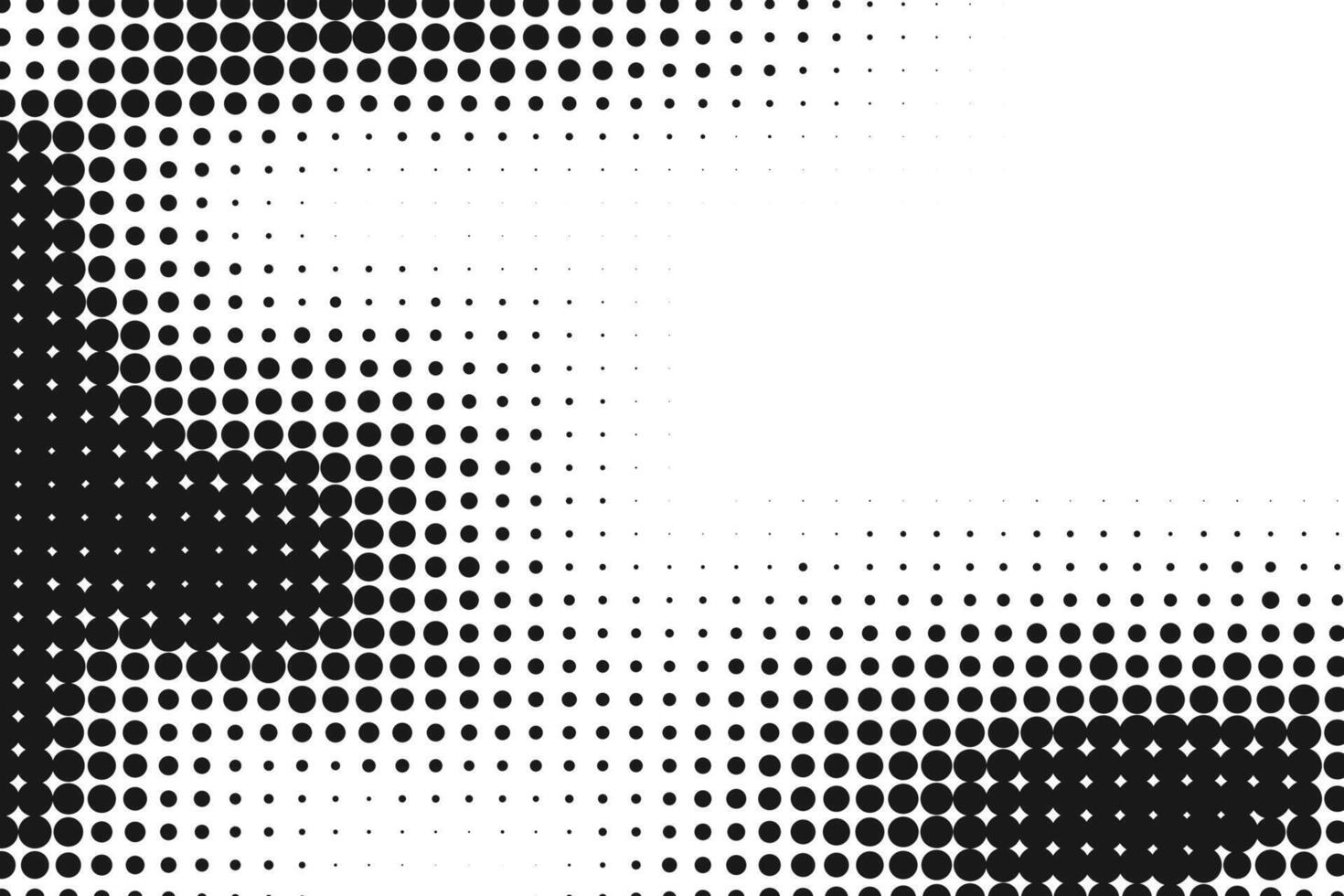 Black and white pop art halftone background. vector