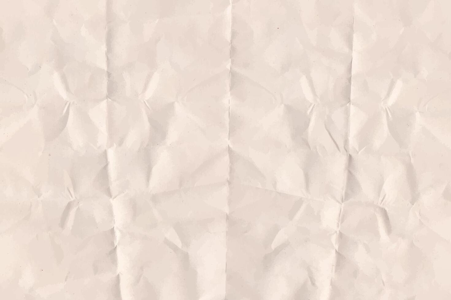 Crumpled and folded brown recycled paper background. Vintage old wrinkled paper sheet with space for text vector