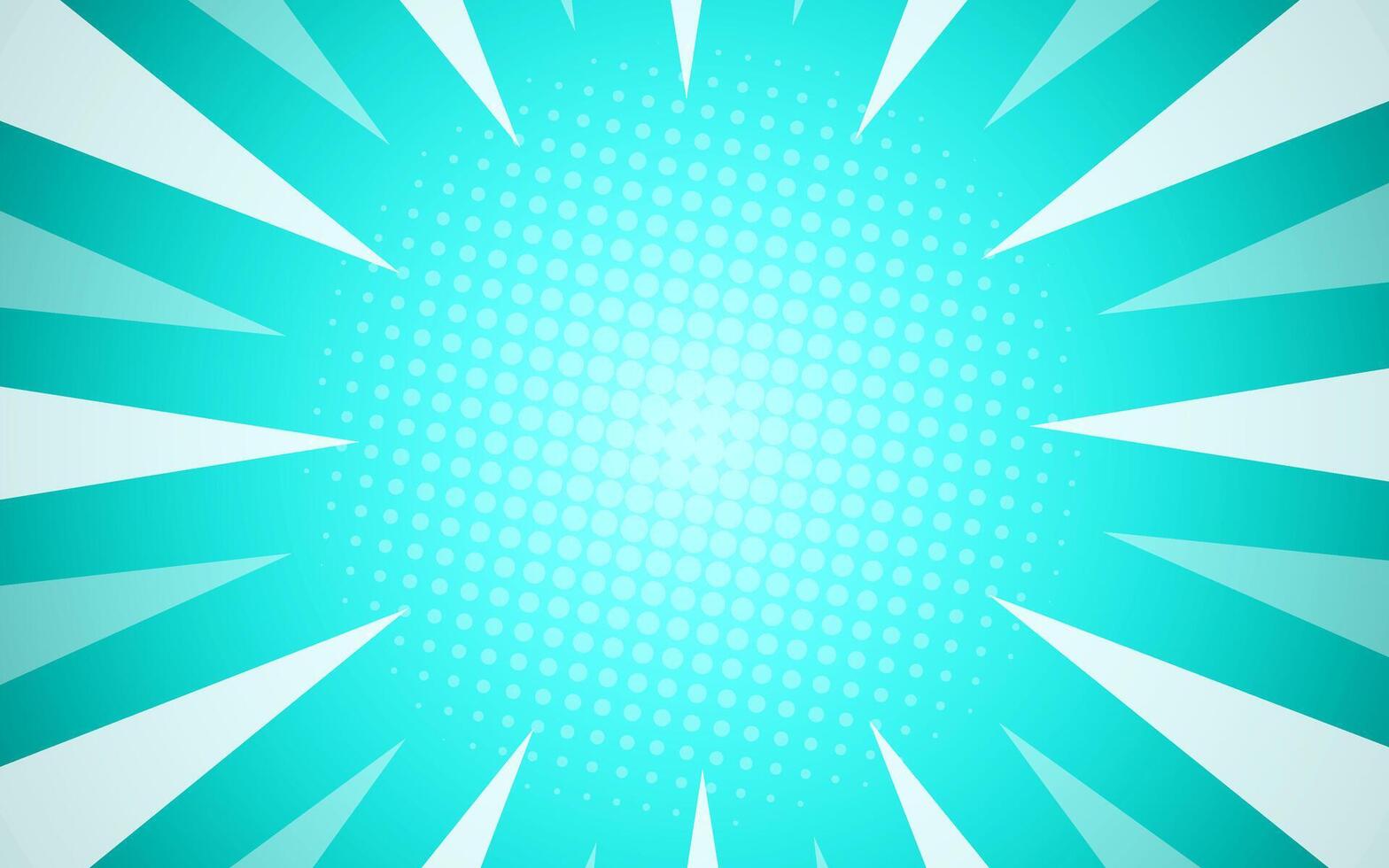 Bright pop art comic sunburst effect background with halftones. vector