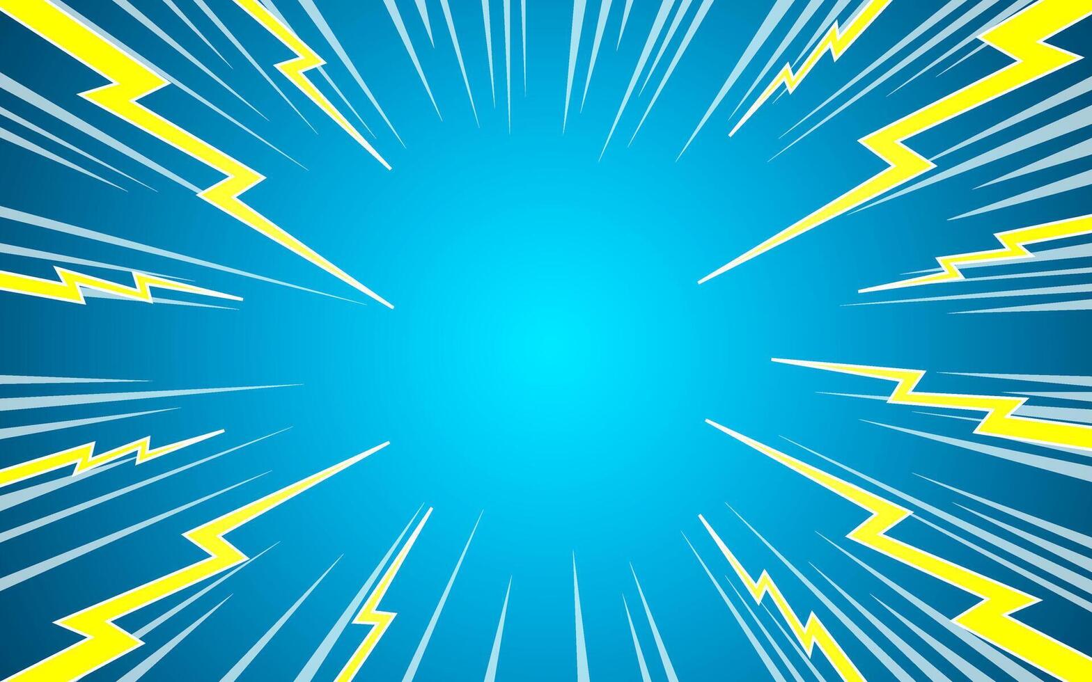 abstract comic background with lightning flashes vector