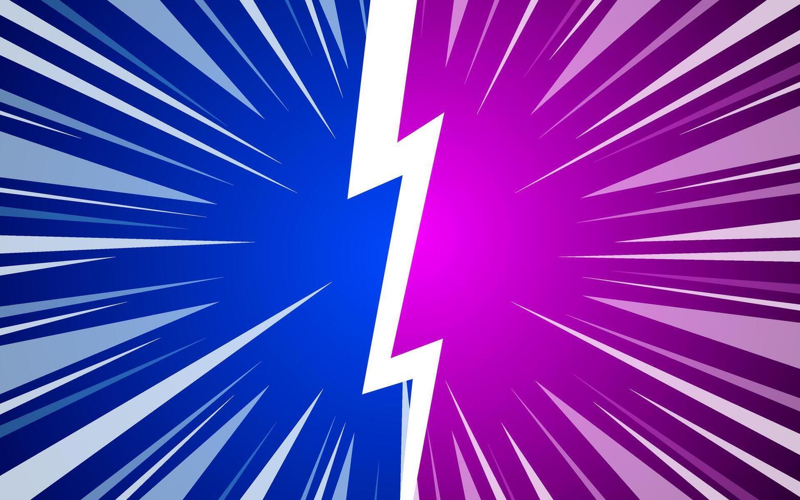 versus comic style backgrounds with lightning and halftone effects. vector
