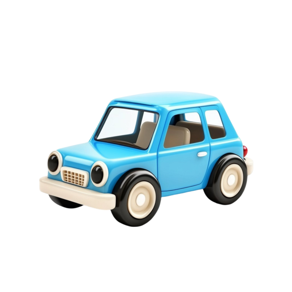 Blue Toy Car on Transparent Background png