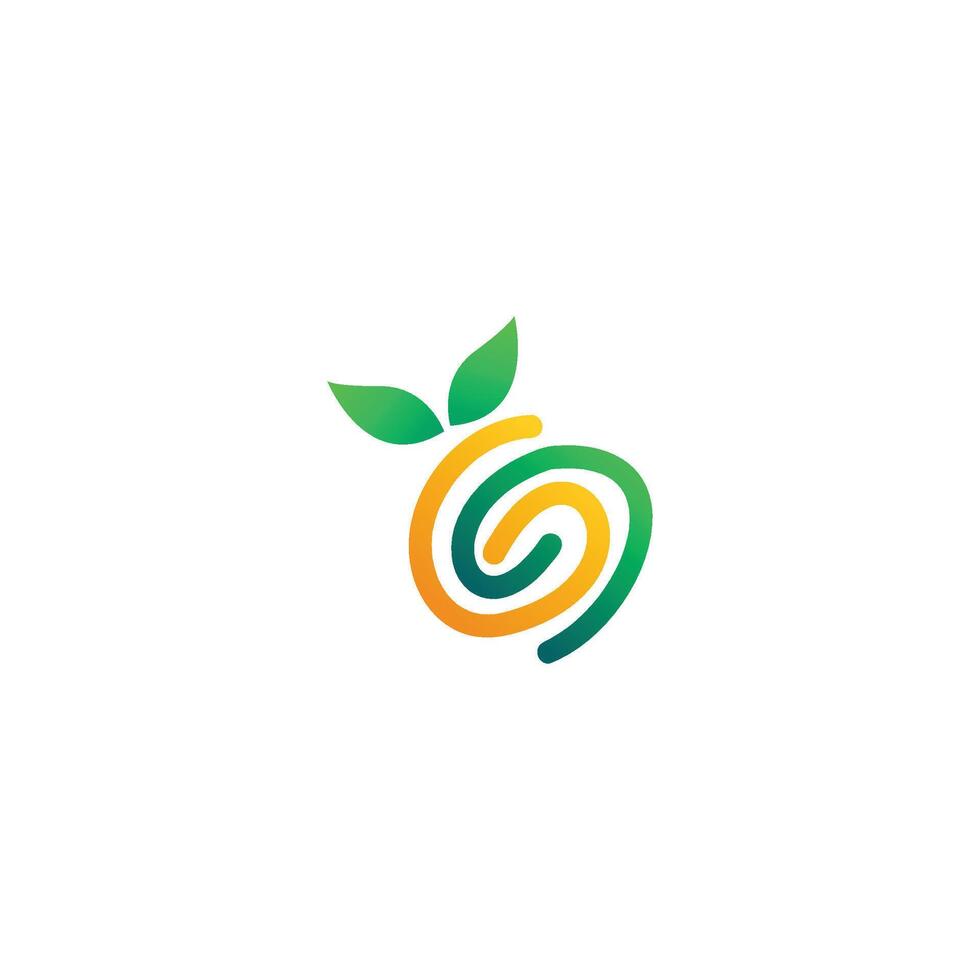 Creative logo design Orange fruit Creative logo template for graphic needs on white background. Logo Design vector