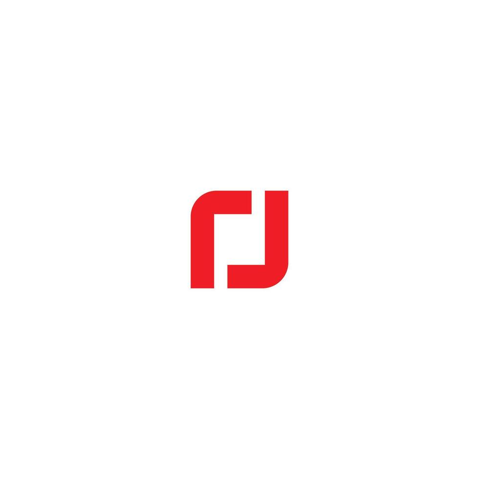 R and J letter creative logo design suitable for graphic needs. Logo design on white background vector