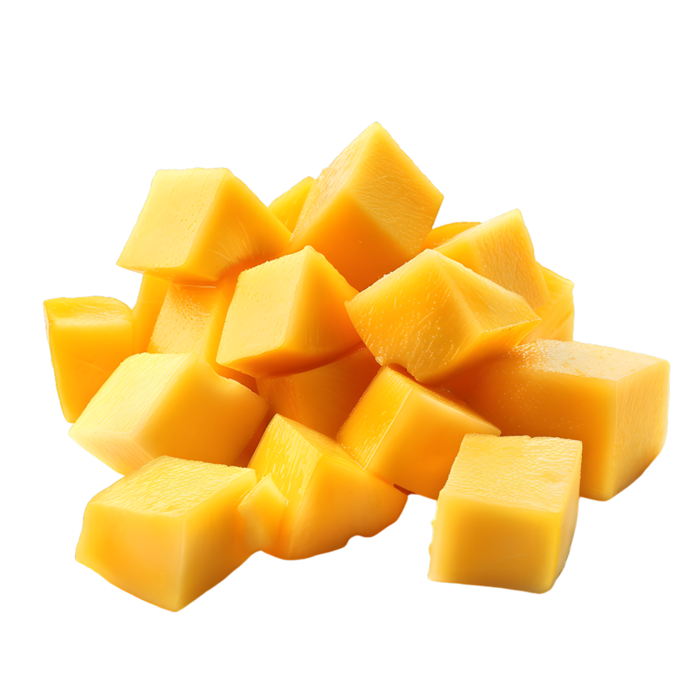 Mango cube slices png