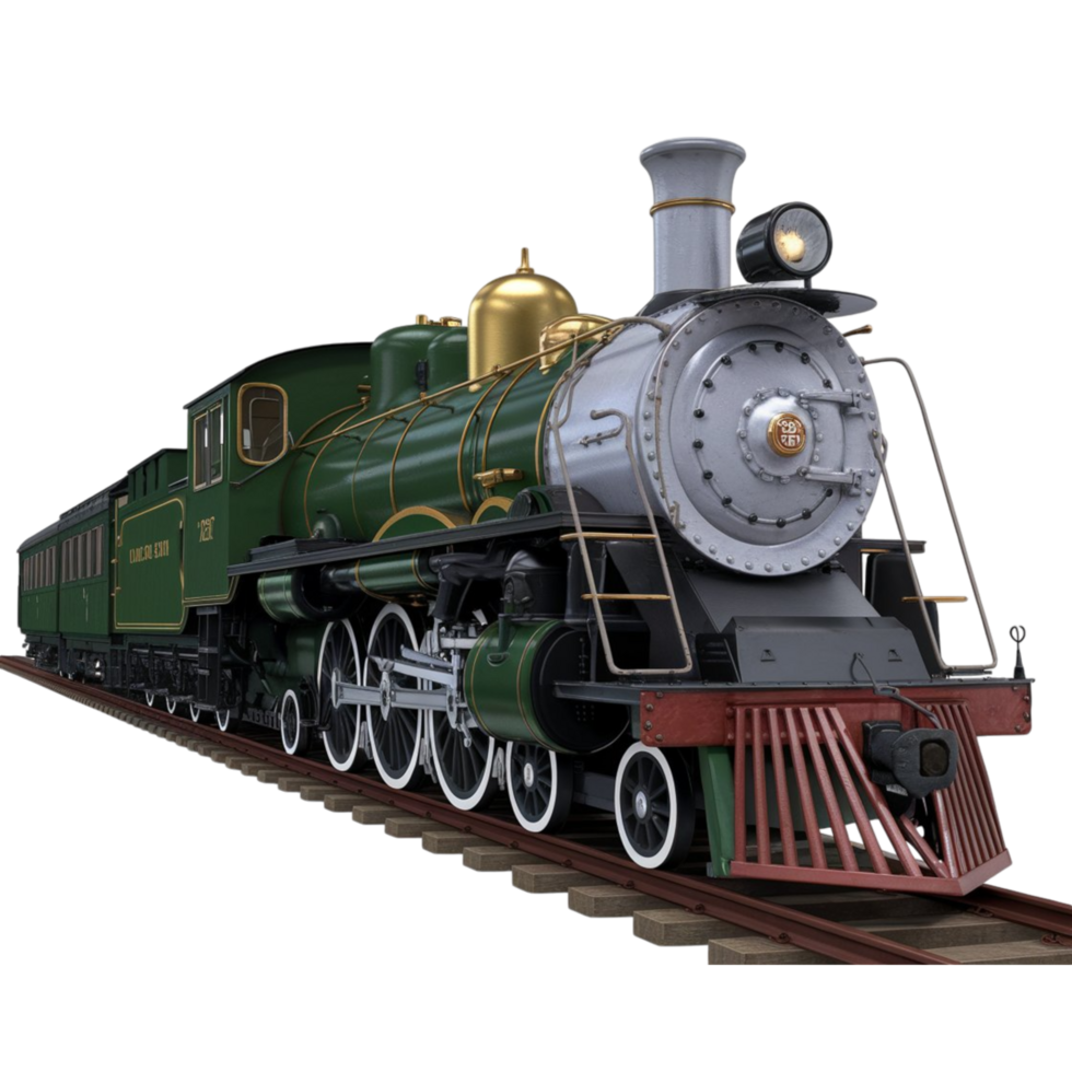Green Steam Locomotive for Railway and Train Lovers png