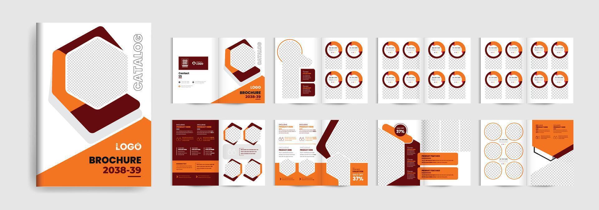 Catalog booklet design template professional furniture product book guide vector
