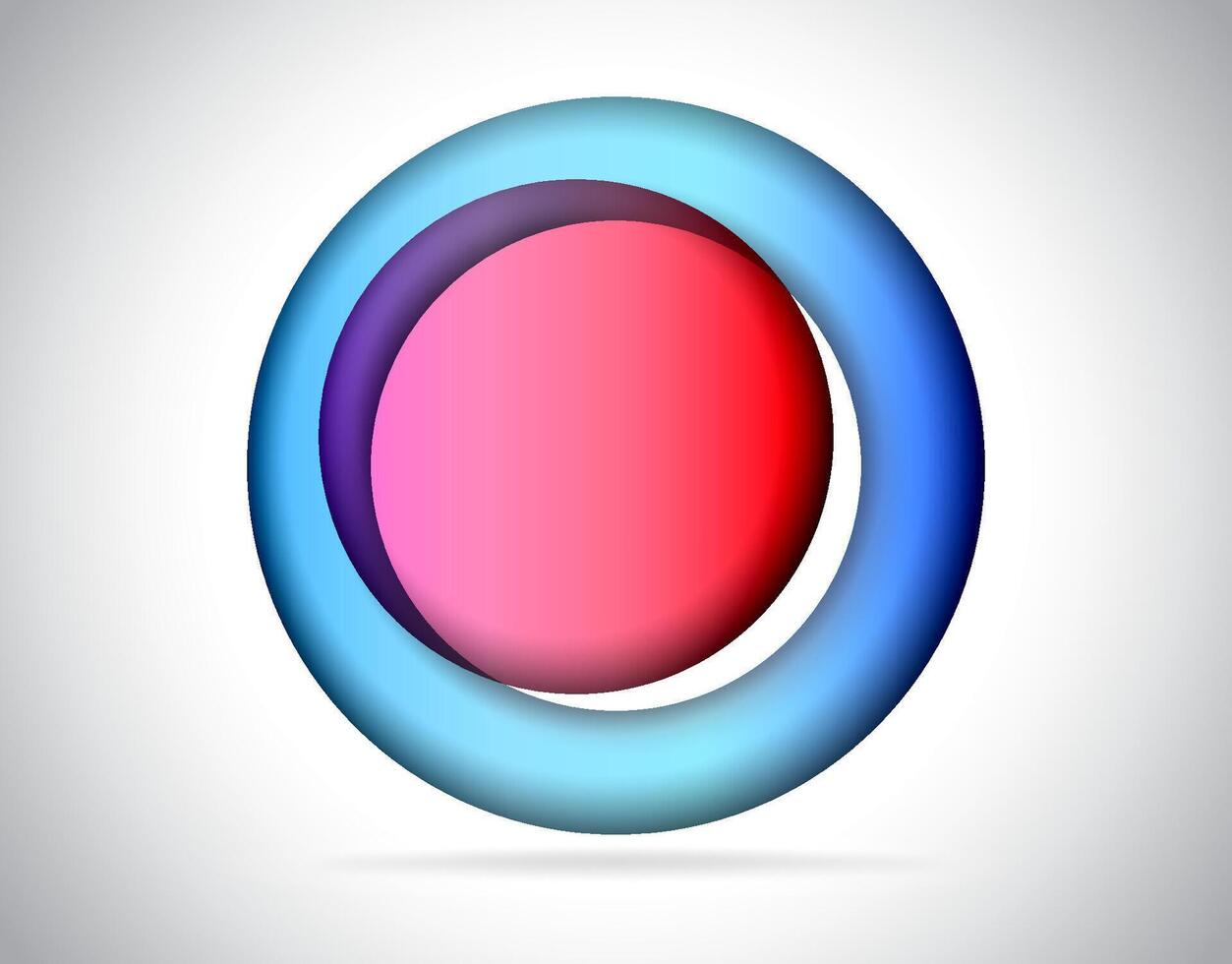 Abstract round colorful glass vector