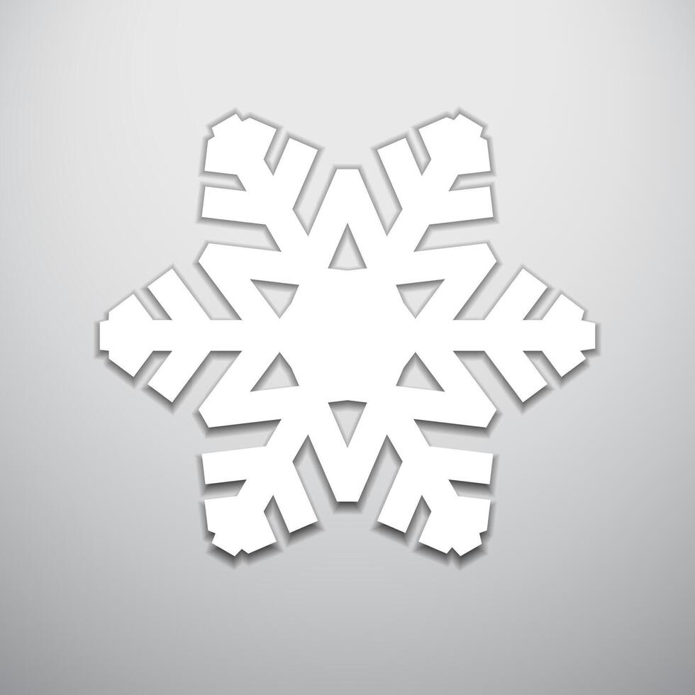 Cut out christmas snowflake vector