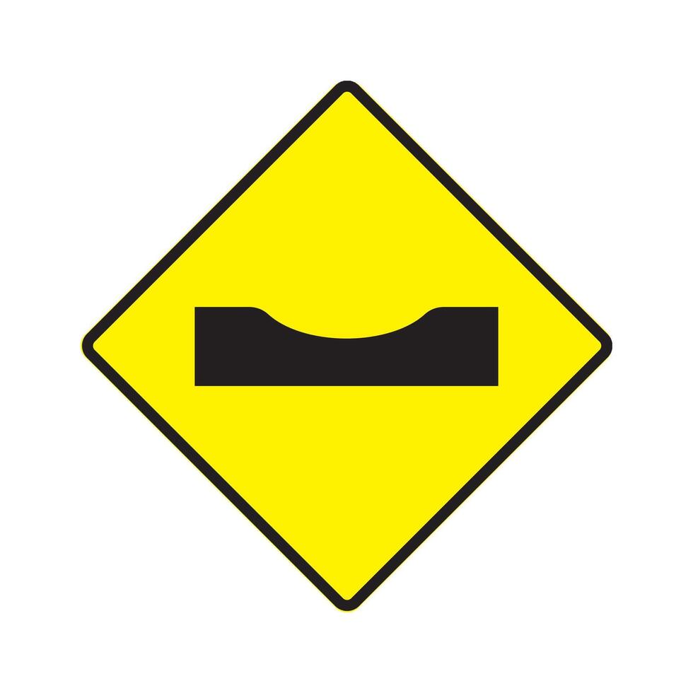 Traffic symbols and bumpy road signs vector