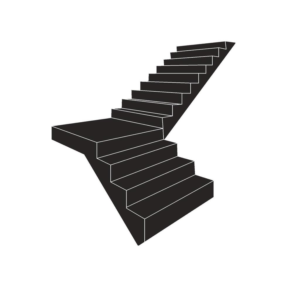 stair icon simple design vector