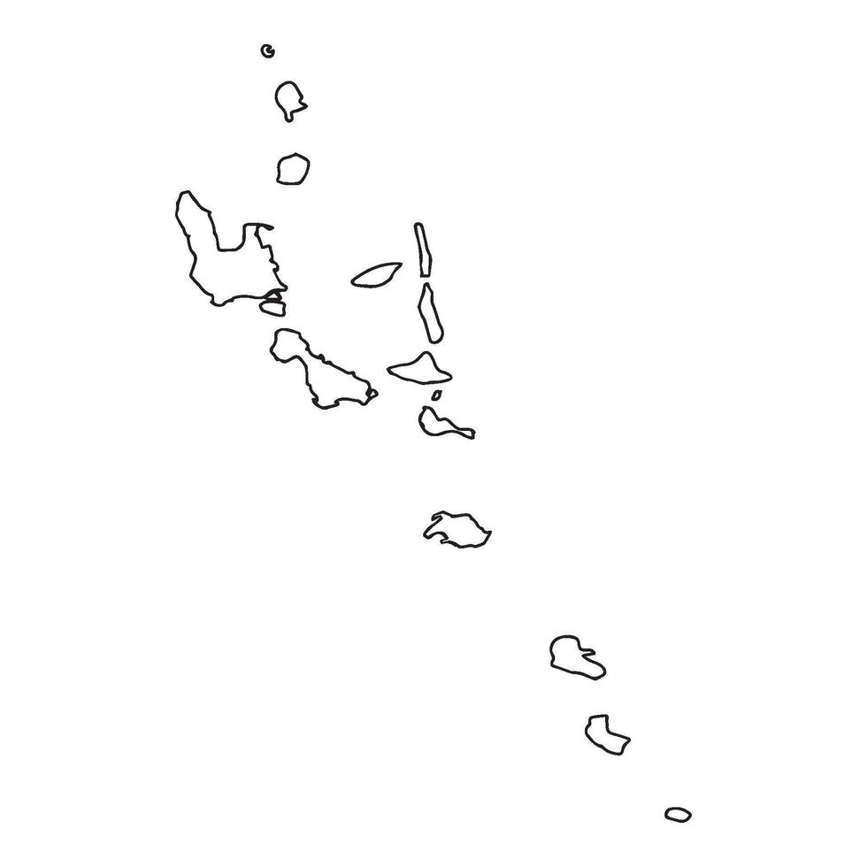 Vanuatu region map simple design vector