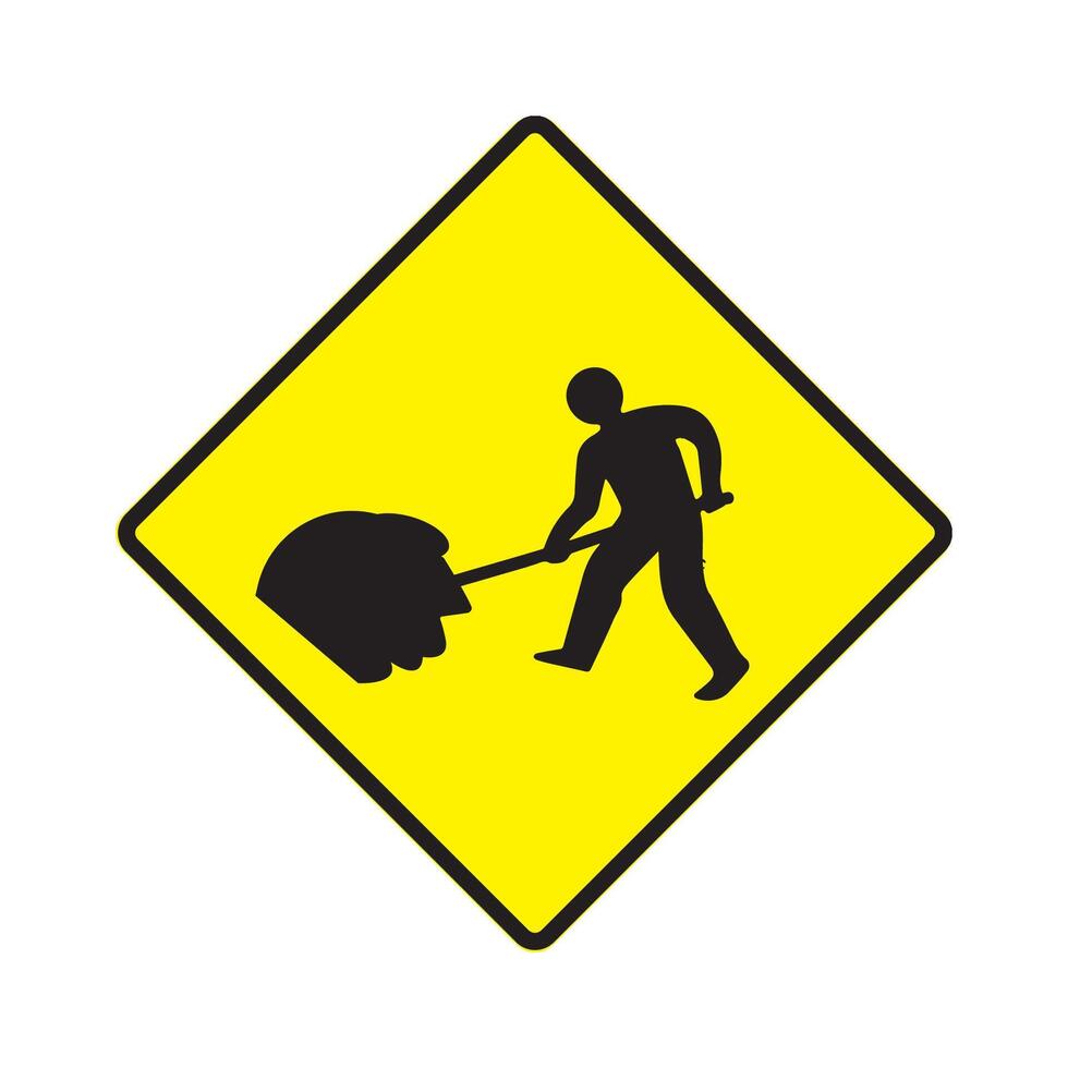 Traffic symbols and road safety sign vector