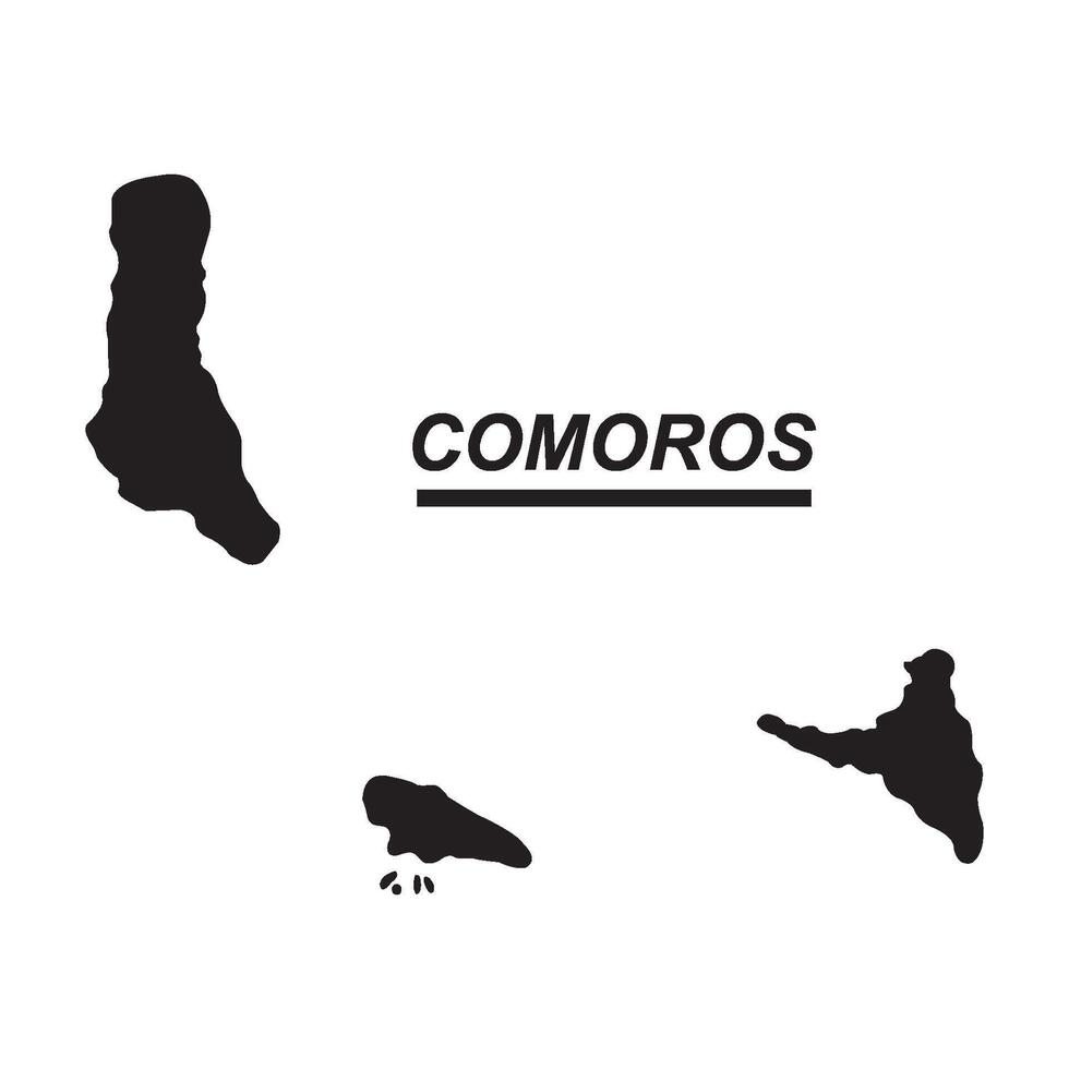 Comoros map icon design vector