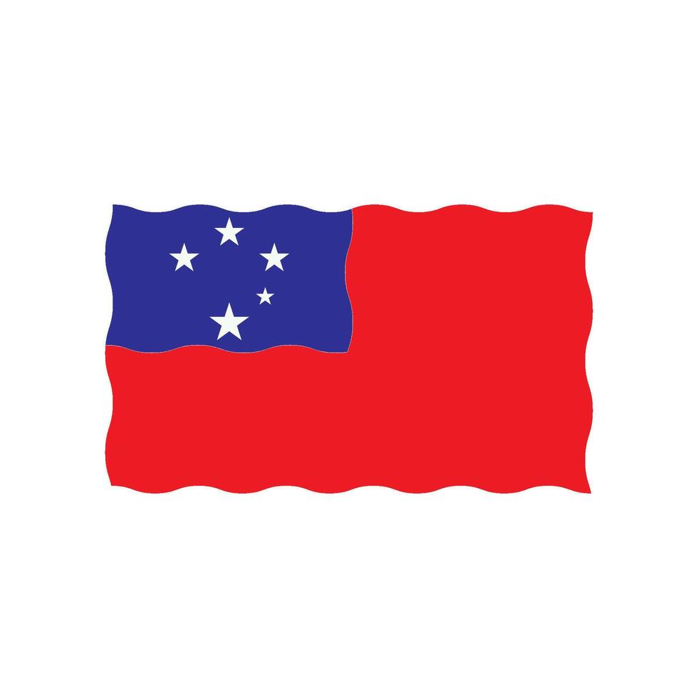 Samoa flag icon design vector
