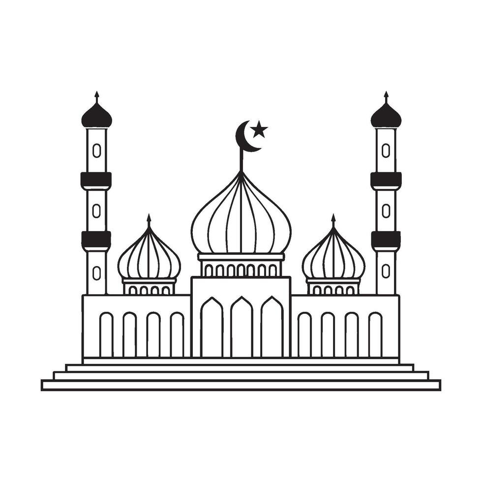 mosque icon illustration icon design vector