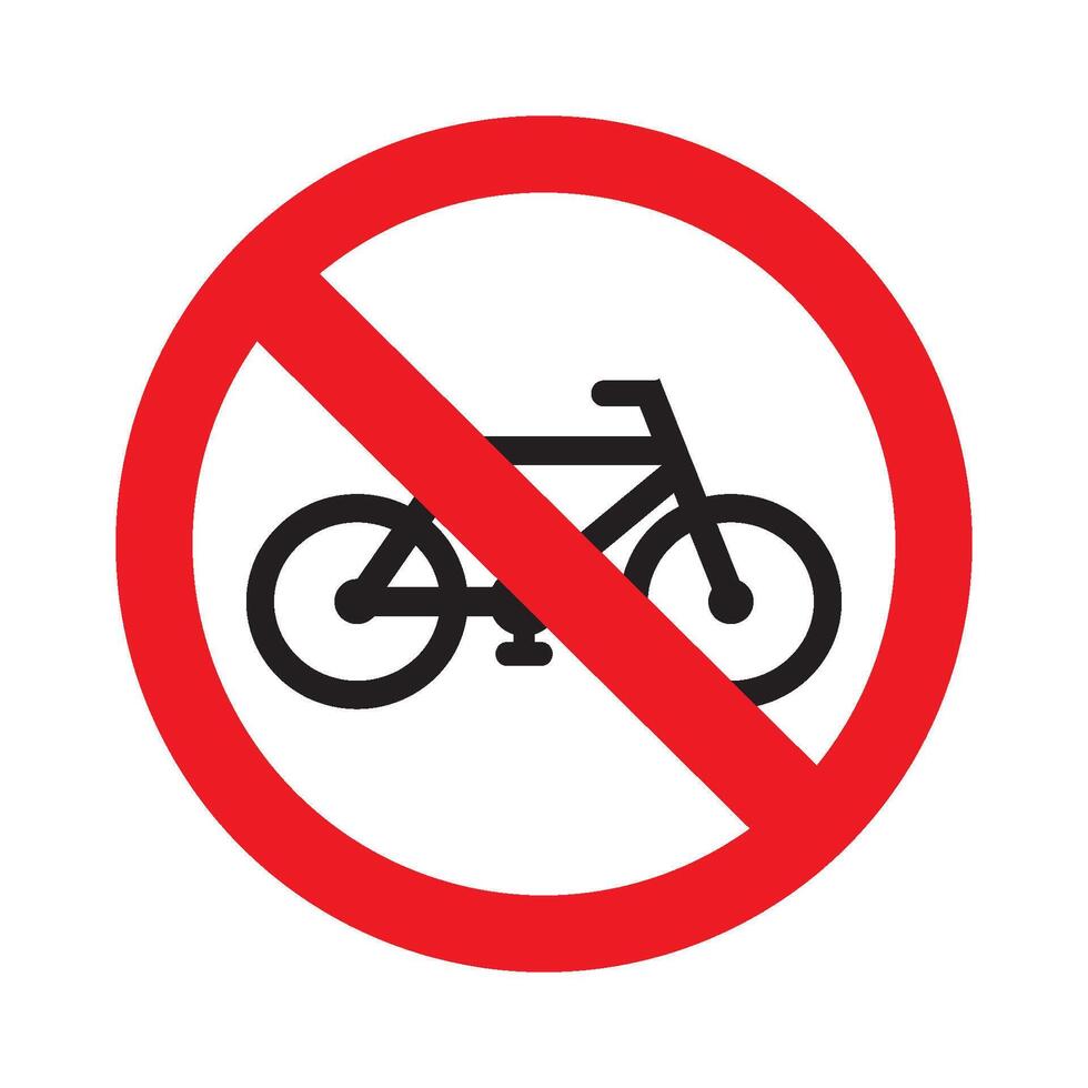 Traffic symbols and prohibition signs icon vector