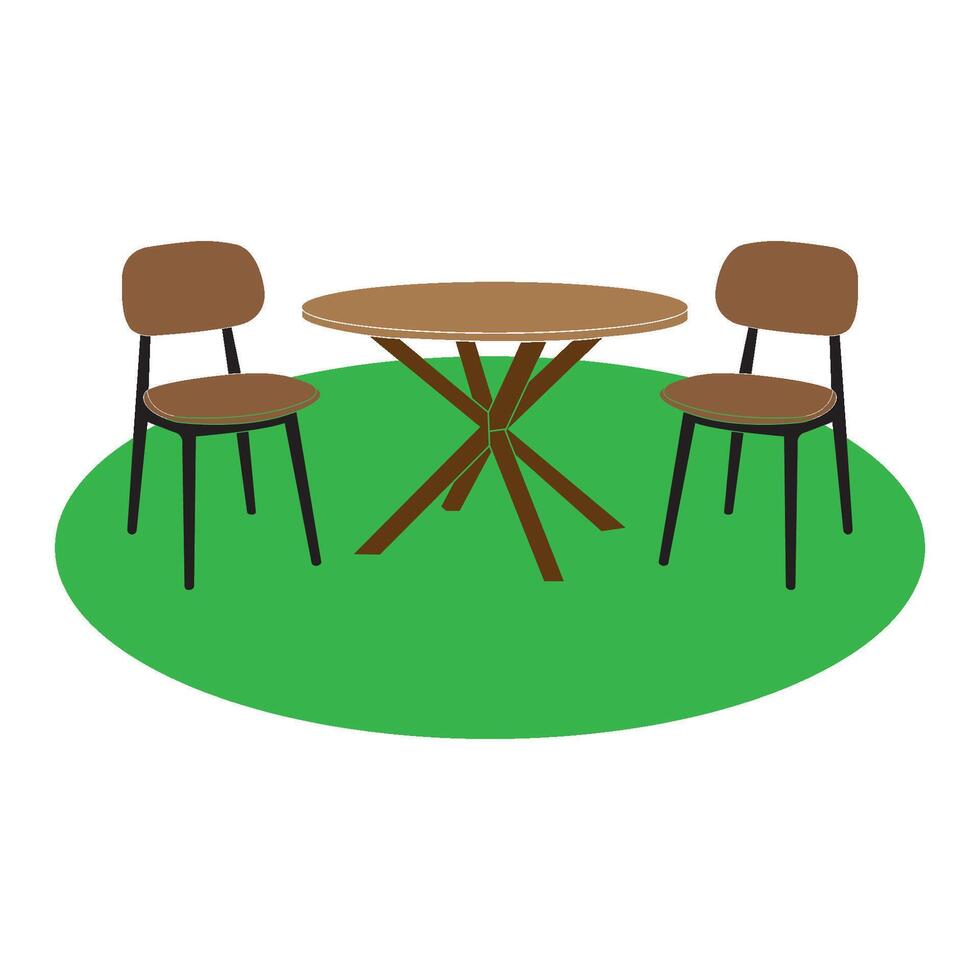 set of cafe tables and chairs icon design vector