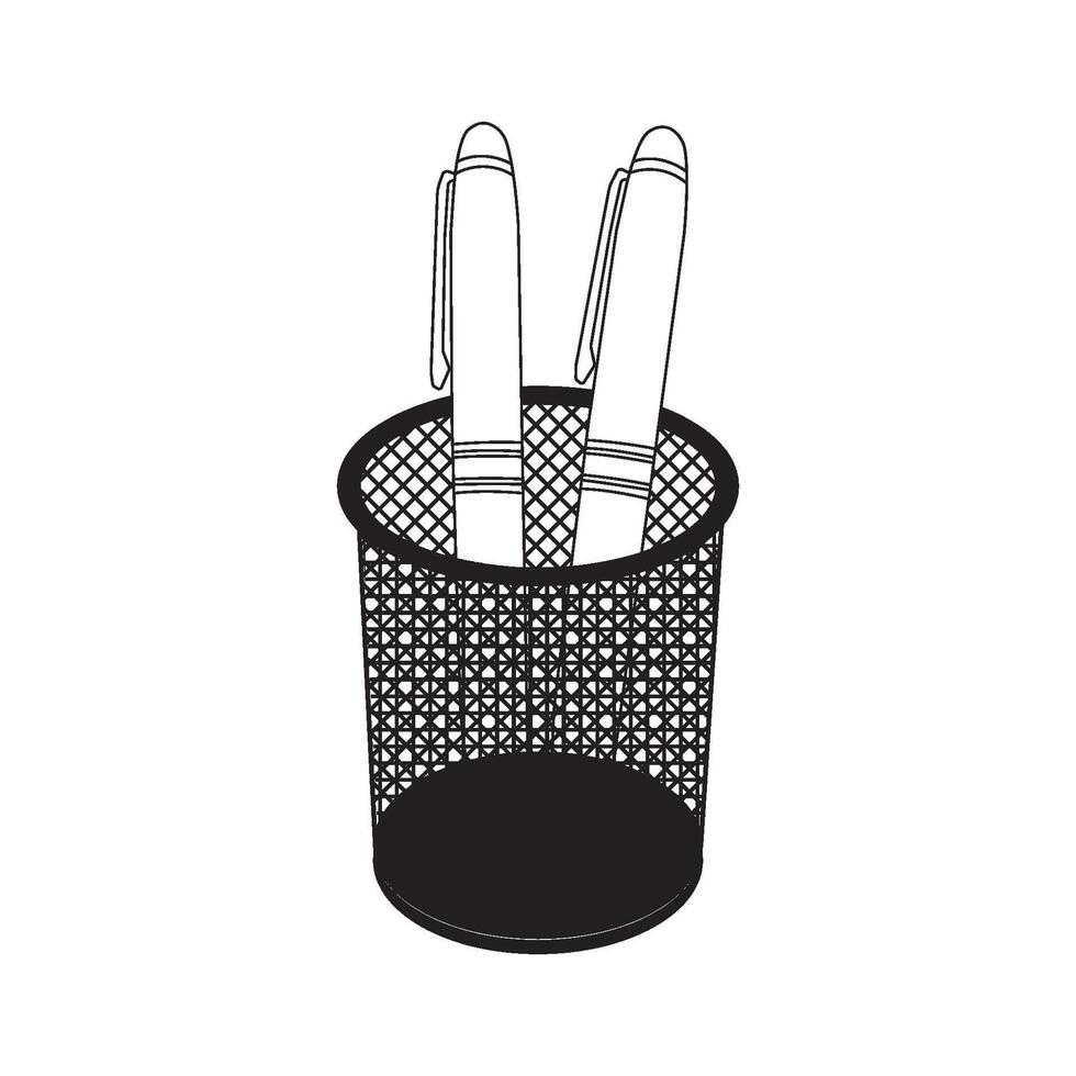 multi-purpose tool holder in the office vector