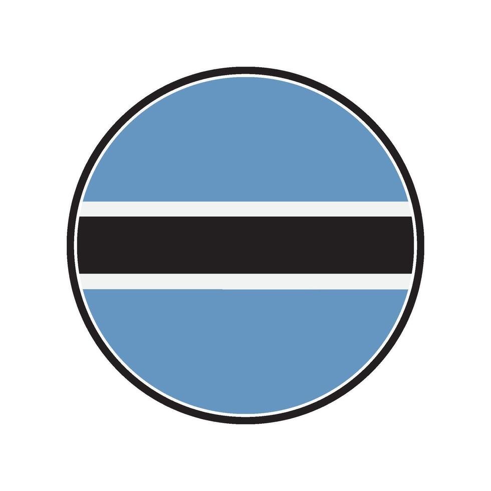 botswana flag icon design vector