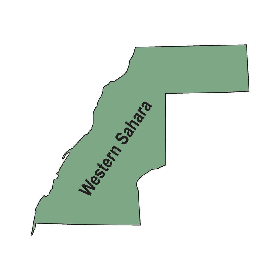 map of western Sahara icon design vector