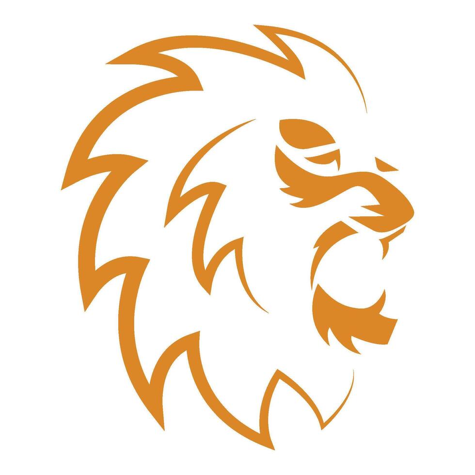 lion head illustration design vector
