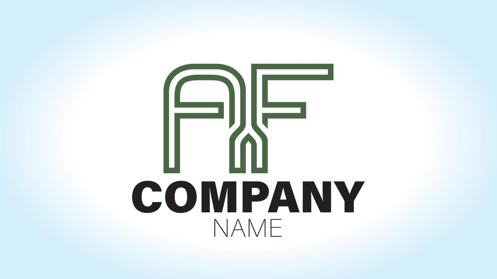 Af company logo design template vector