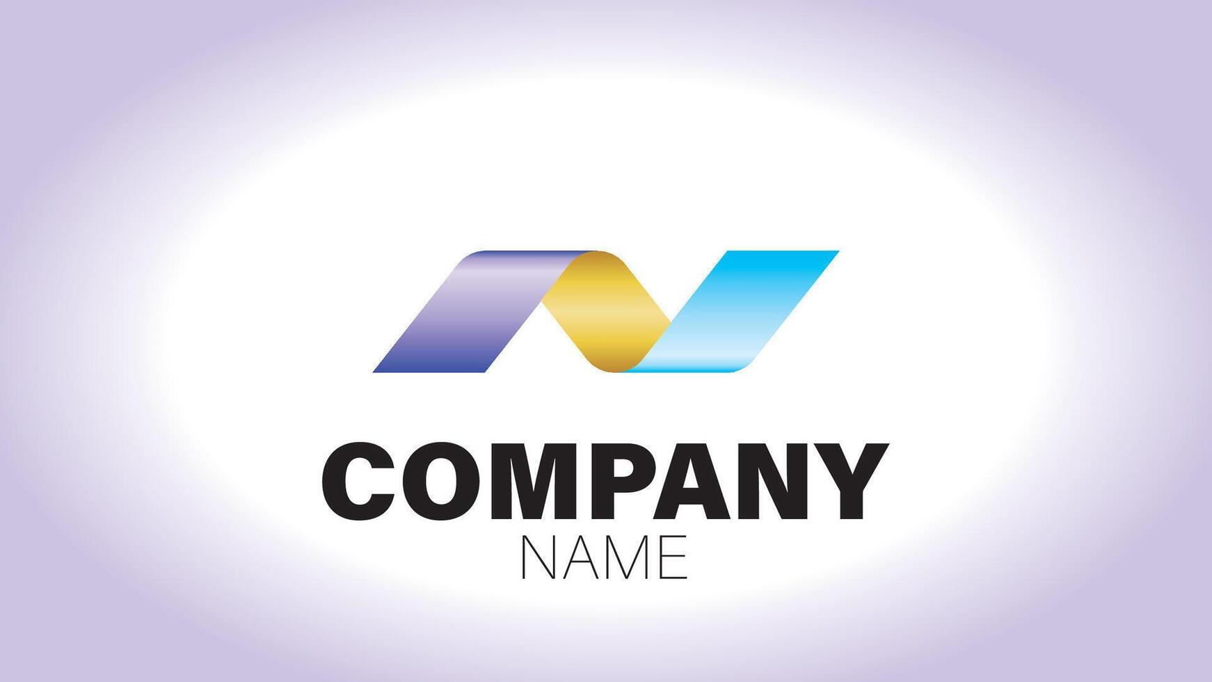 A letter n logo with a purple and blue background vector