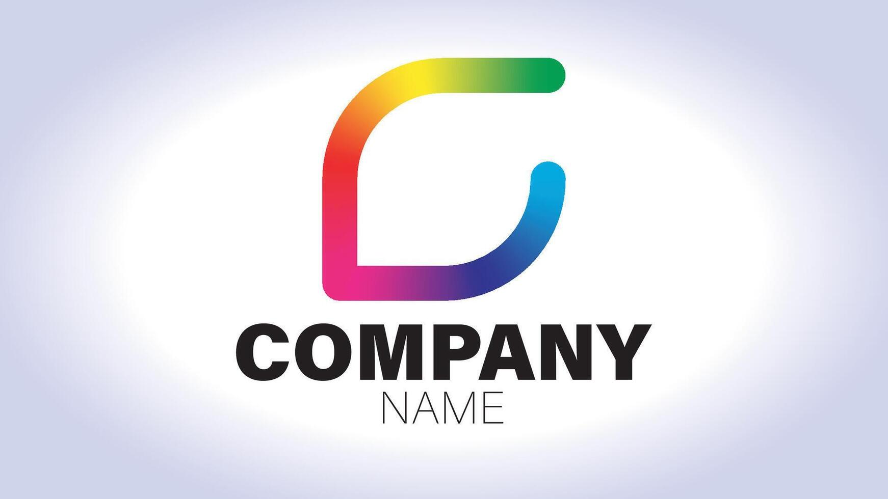 The letter d logo with rainbow colors vector
