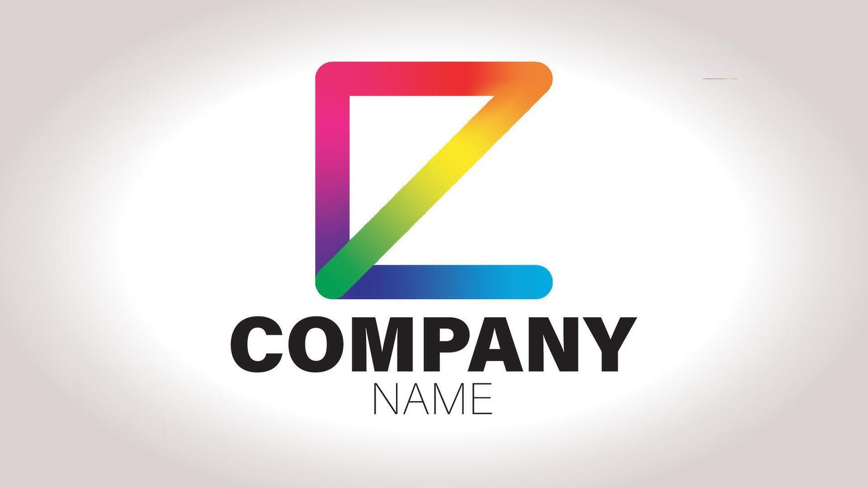 A colorful letter z logo with a white background vector