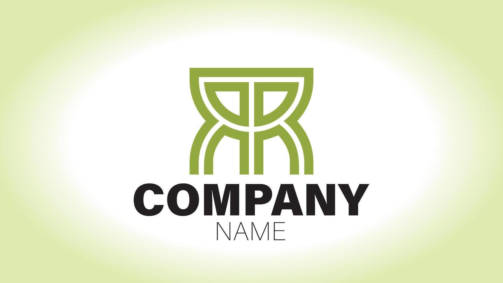 A green logo with a green and white design vector