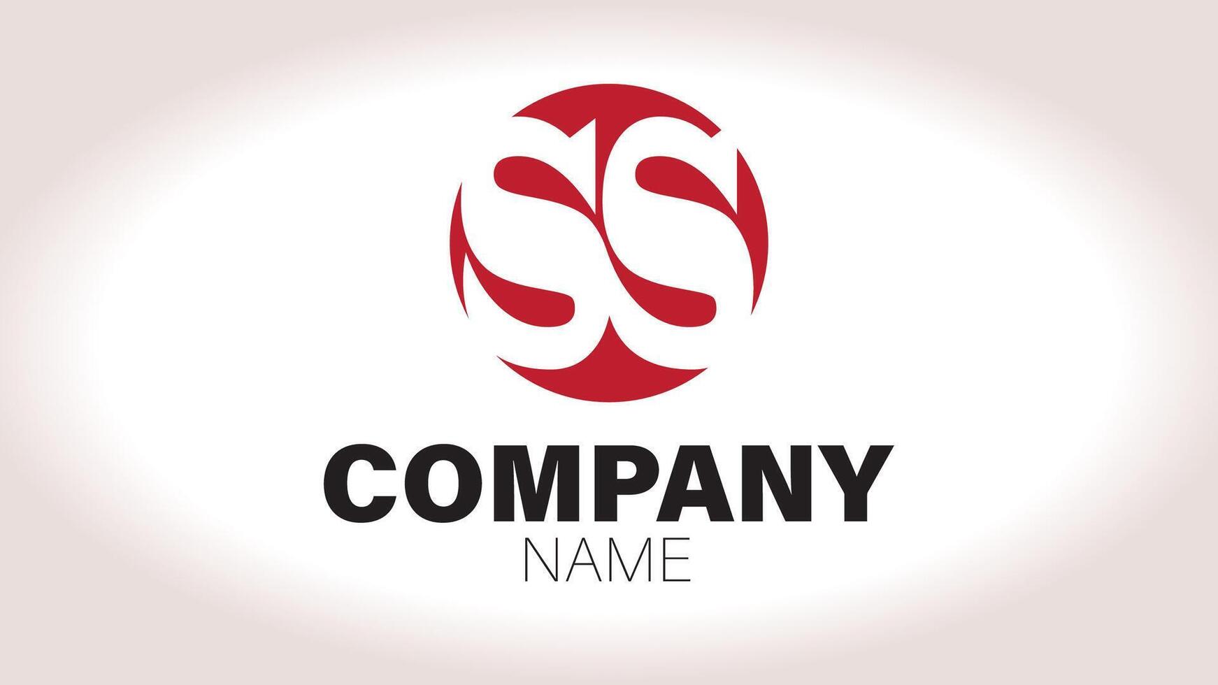 A red and white logo for a company vector