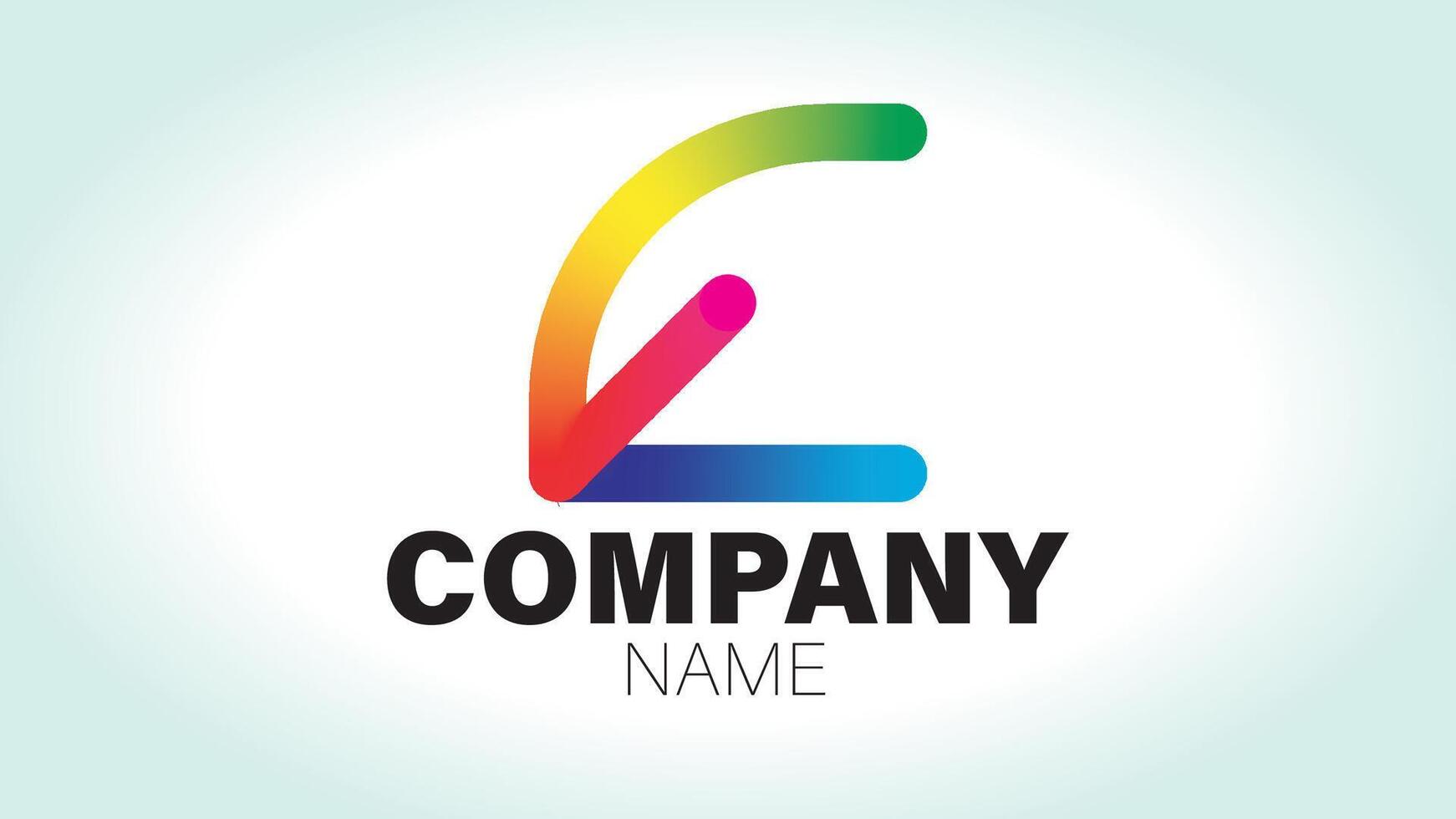 A colorful letter l logo design vector