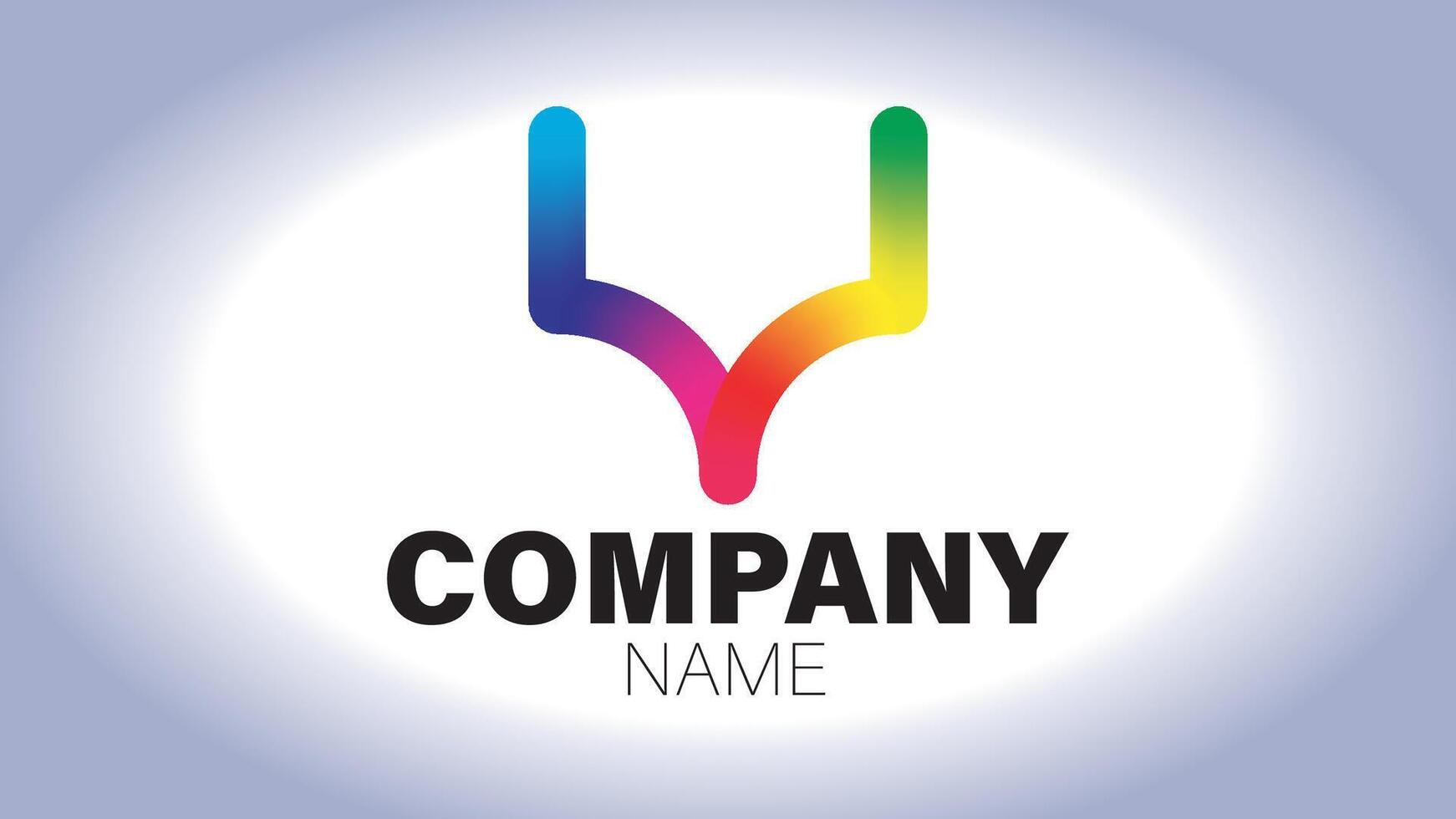 A rainbow colored letter u logo design vector