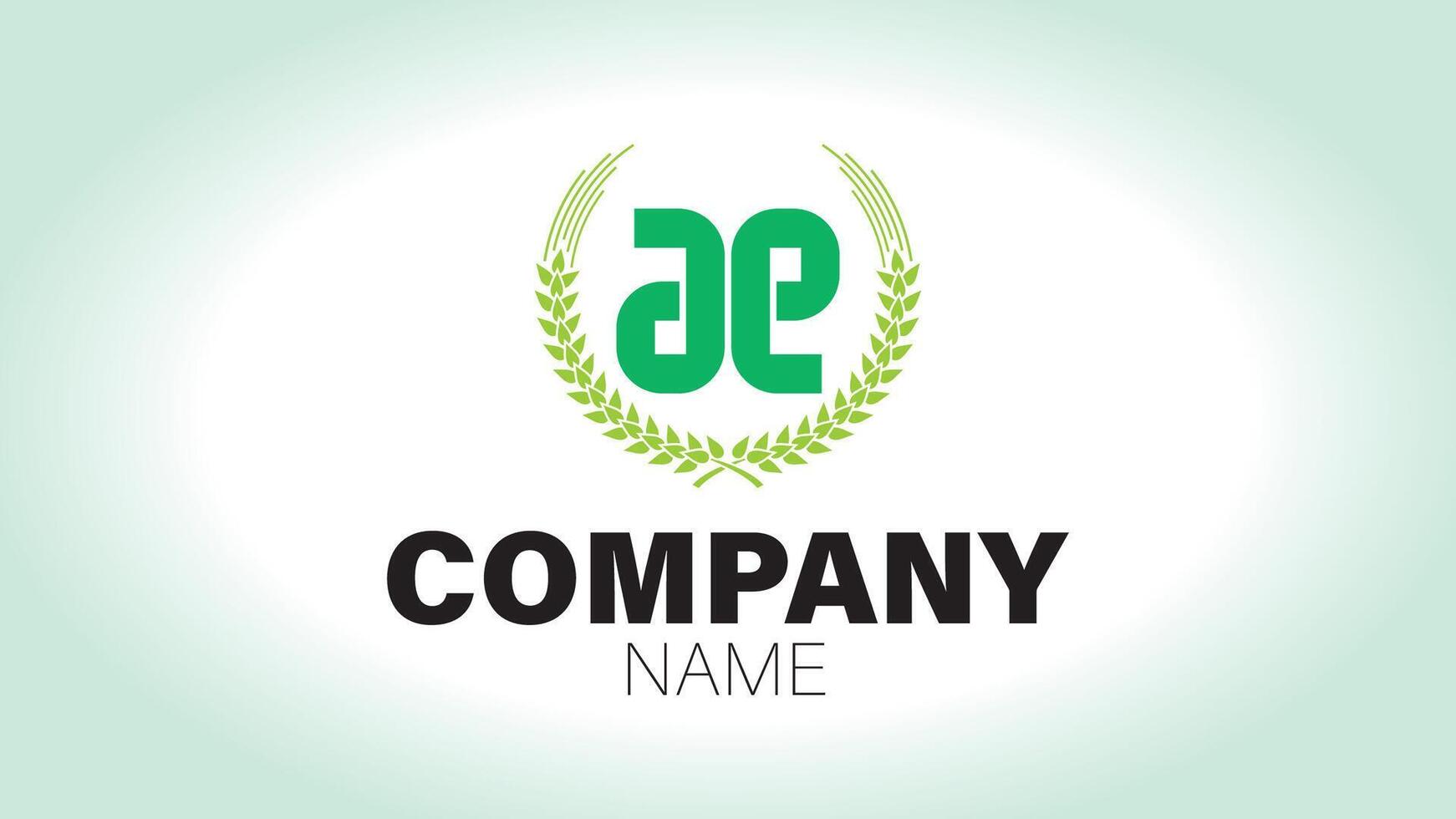 The logo for a company with green leaves vector
