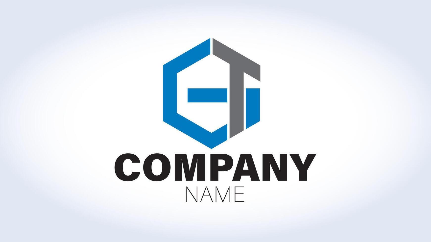 The letter g logo design with a blue and gray color scheme vector