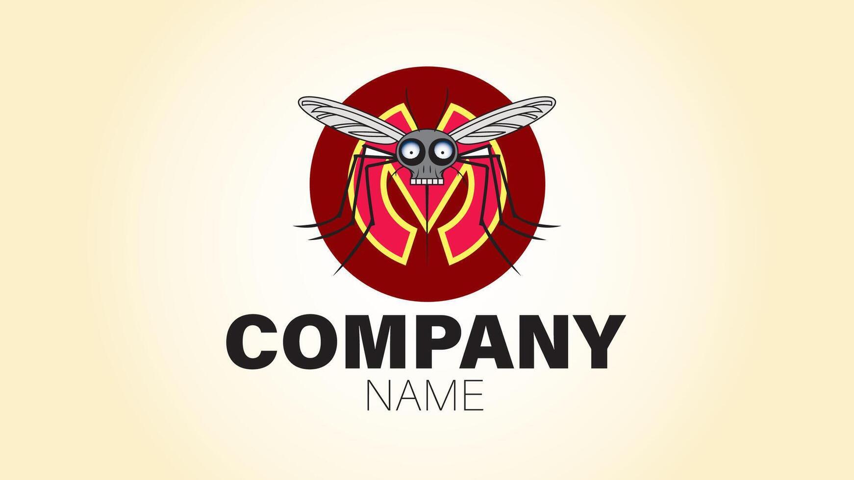 A logo for a company with a mosquito on it vector