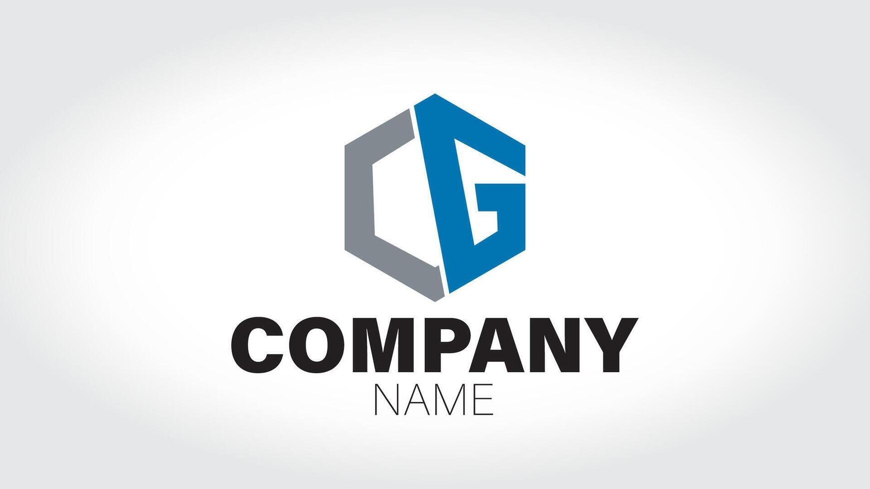 The letter cg logo design vector