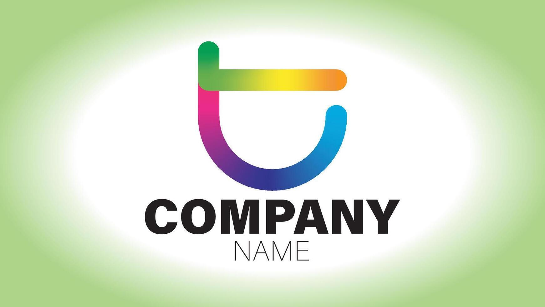 A colorful letter t logo design vector