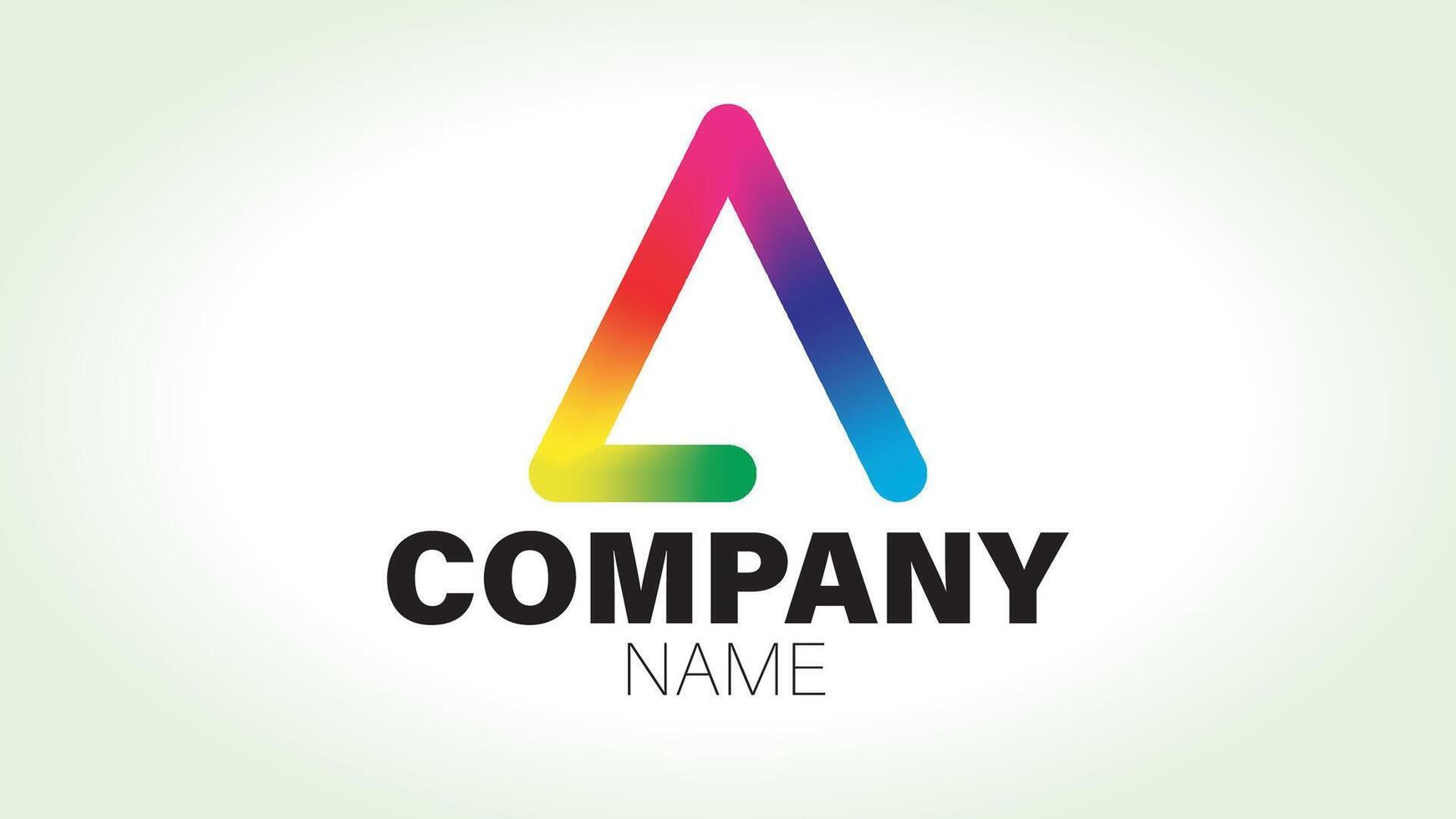 A letter logo with rainbow colors vector