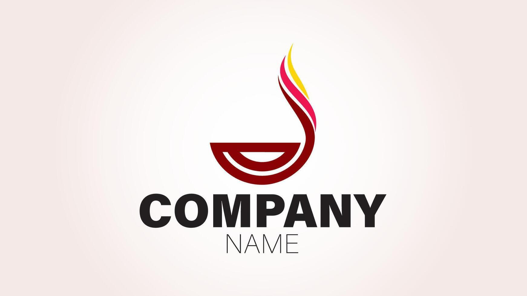 A logo for a company that is red and yellow vector