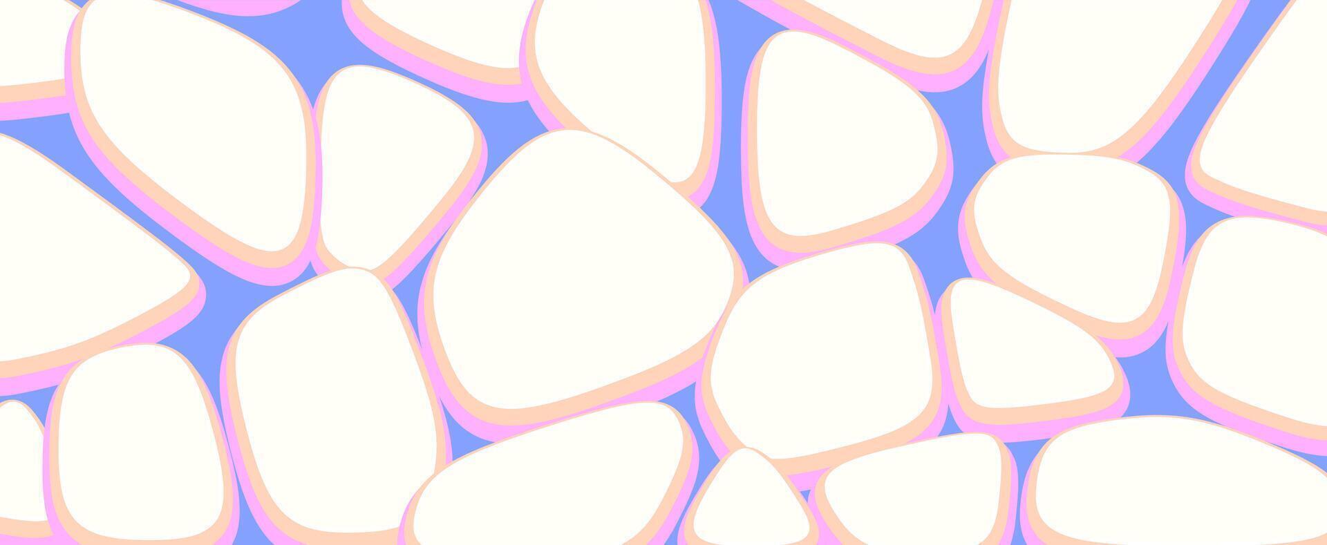A pattern of pink and blue stones vector