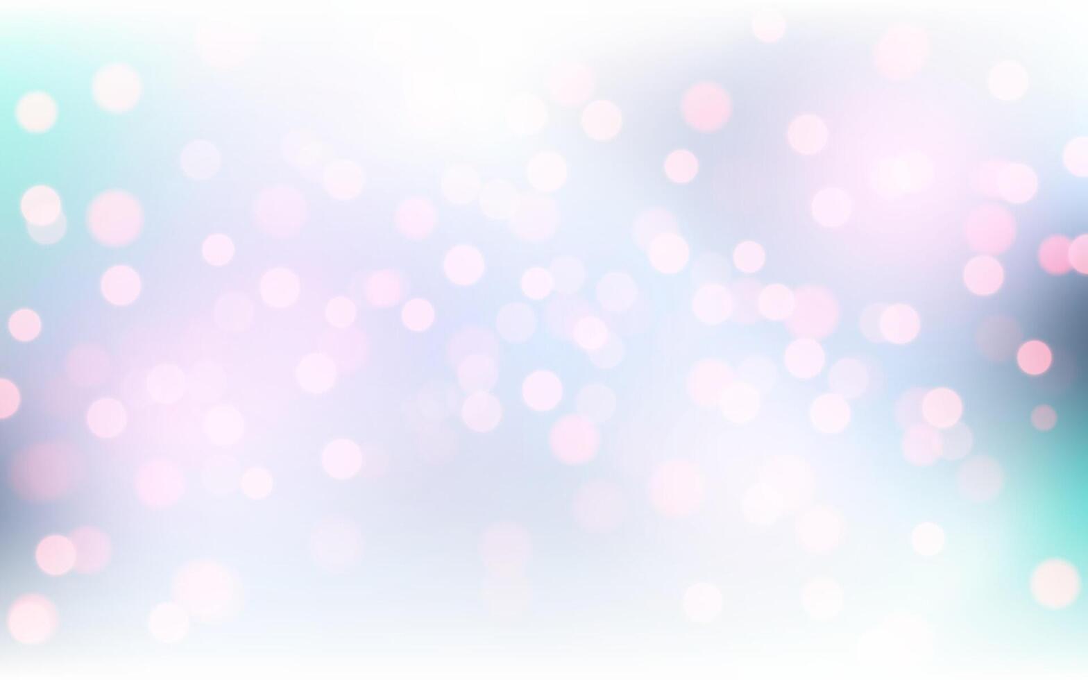 Pastel Bokeh Light with Soft Blue and Pink Hues. Dreamy Blurred Circles in Delicate Pastel Tones, Background decoration vector