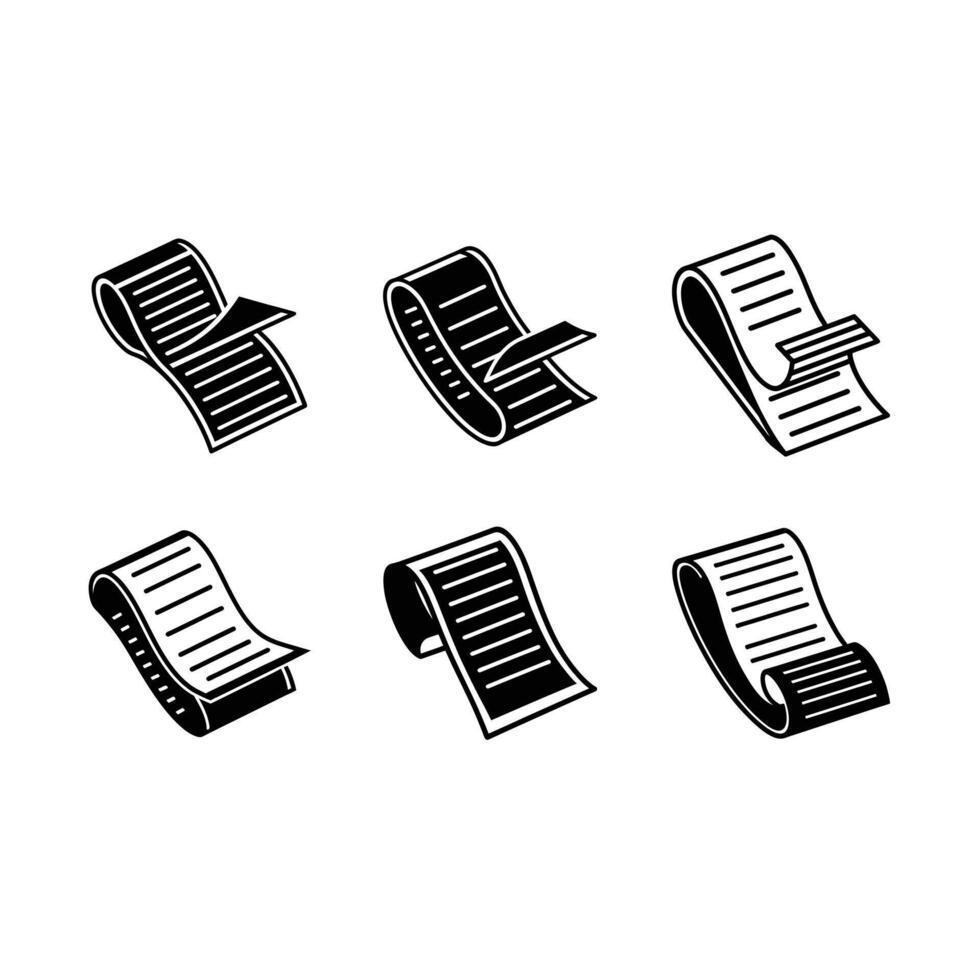 High-quality receipt graphic for digital download, customizable and ready for print. vector