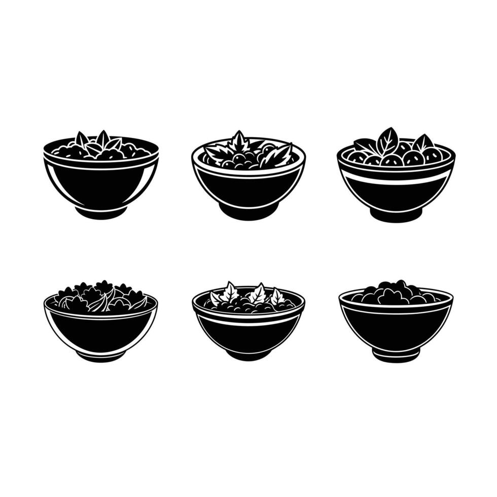 Fresh and healthy salad bowl design for your food-related digital projects vector