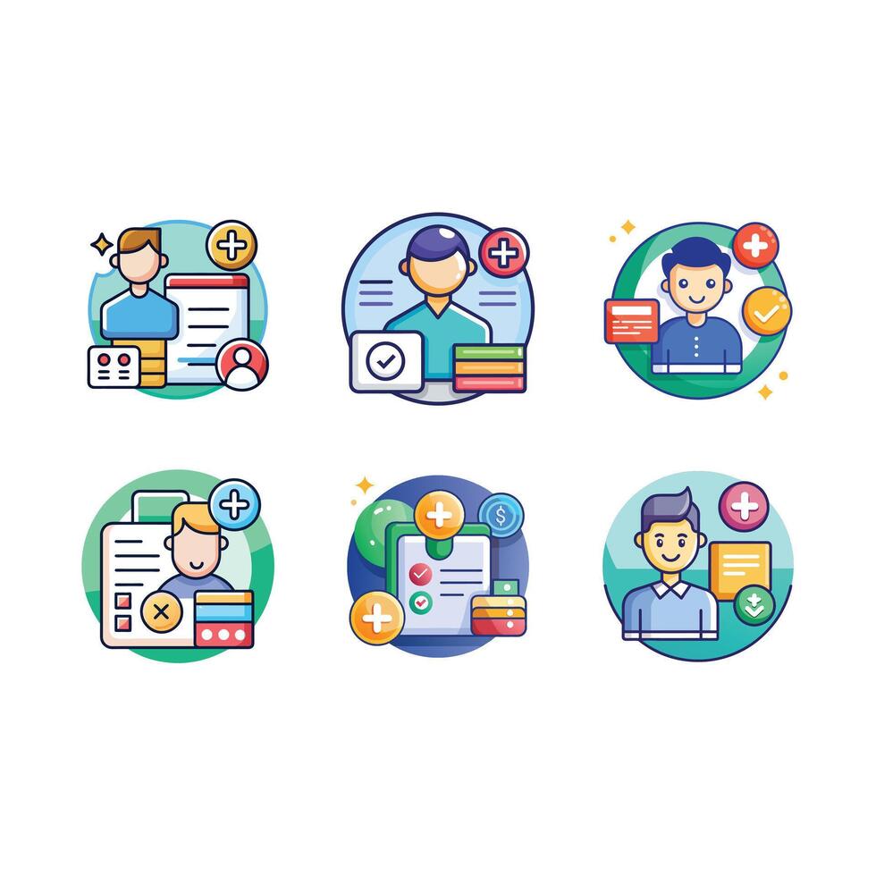 Account Add Illustration - Modern Graphic Design for Digital Use vector