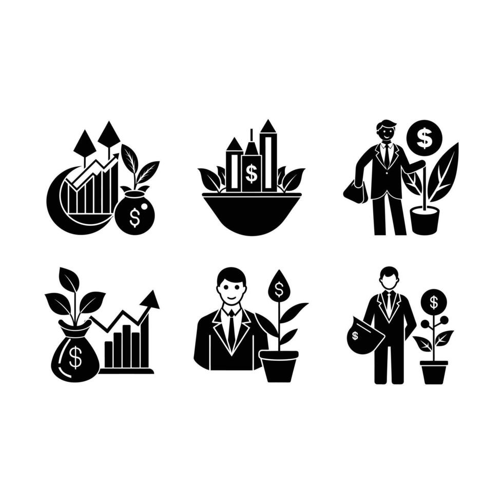 Investment Graphics Design for Financial Growth and Planning vector
