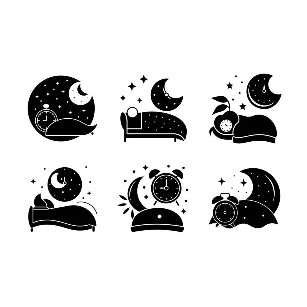 illustrations showcasing sleep schedules for health and wellness vector